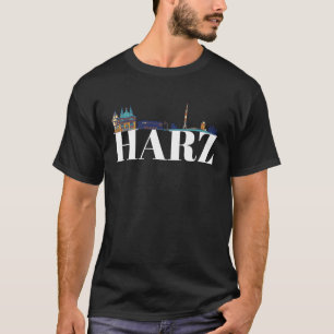 Harz Duitsland Stad Silhouet Skyline Overzicht Sch T-shirt