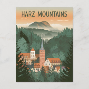 Harz Mountains Duitsland vintage Briefkaart