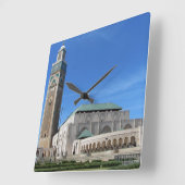 Hasan II-moskee in Casablanca, Marokko Vierkante Klok (Hoek)