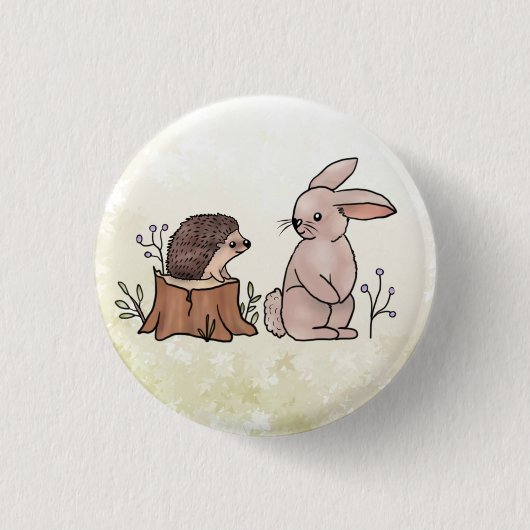 Hase und Igel Ronde Button 3,2 Cm (Voorkant)