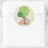 Hase unterm Baum Ronde Sticker (Tas)
