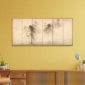 Hasegawa Tohaku Pine Trees 16e gras Japans Canvas Afdruk (Insitu (Woonkamer))