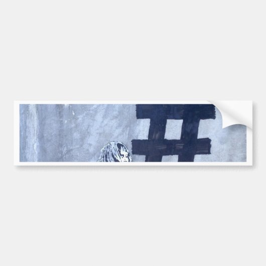 Hash label Graffiti Bumpersticker (Voorkant)