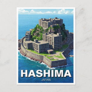Hashima Japan Battleship Island Gunkanjima Reizen Briefkaart