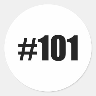 hashtag 101 - #101 ronde sticker