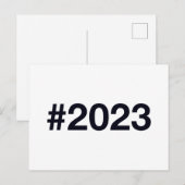 Hashtag 2023 briefkaart (Voorkant / Achterkant)