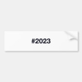 Hashtag 2023 bumpersticker (Voorkant)