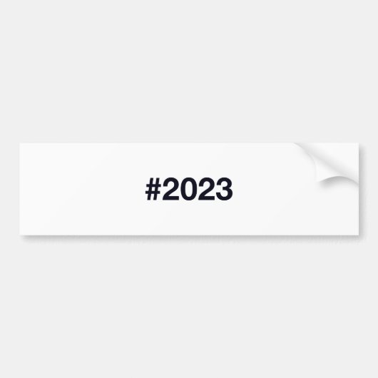 Hashtag 2023 bumpersticker (Voorkant)