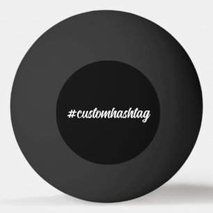 Hashtag Aangepast Zwarte Script Moderne Minimalist Pingpongballen