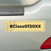 Hashtag afstuderen Class Bumpersticker (Op auto)