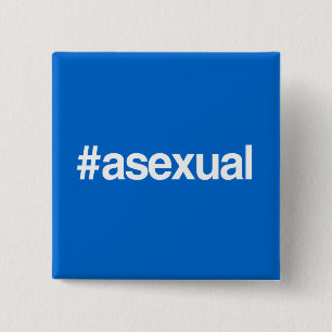 HASHTAG ASEXUAL VIERKANTE BUTTON 5,1 CM