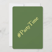 Hashtag Birthday Party Invitations Kaart (Achterkant)