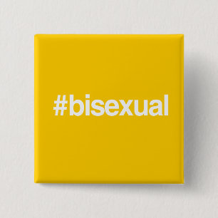 HASHTAG BISEXUAL VIERKANTE BUTTON 5,1 CM