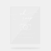 Hashtag Boho Modern White Clear Oh Snap Mariage (Recto)