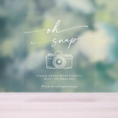 Hashtag Boho Modern White Clear Oh Snap Mariage (Neutre)