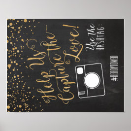 Hashtag bruiloft poster