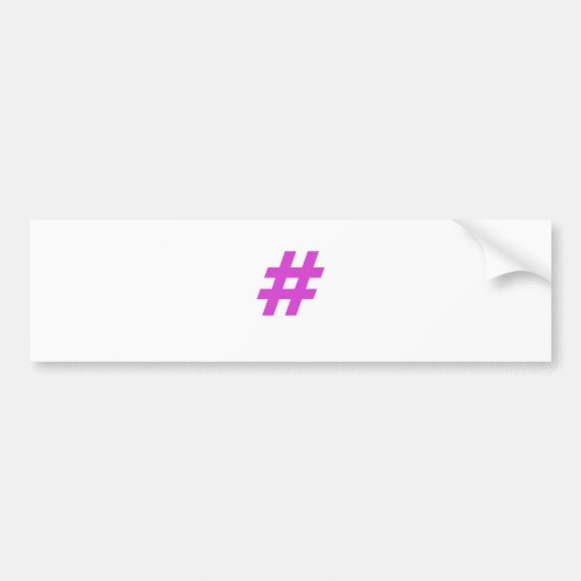 Hashtag Bumpersticker (Voorkant)