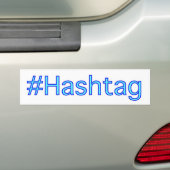Hashtag-Bumpersticker Bumpersticker (Op auto)
