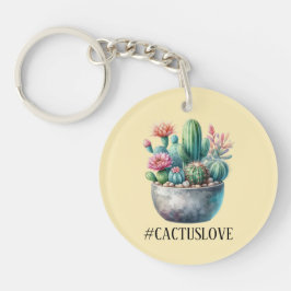Hashtag Cactuslove Sleutelhanger