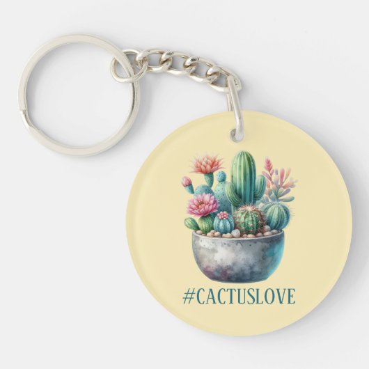Hashtag Cactuslove Sleutelhanger (Voorkant)