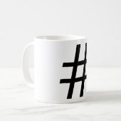 Hashtag Coffee Cup Koffiemok (Voorkant links)