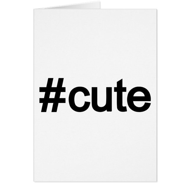 Hashtag # Cute (Voorkant)