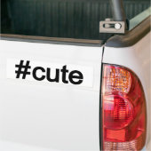 Hashtag # Cute Bumpersticker (Op Truck)