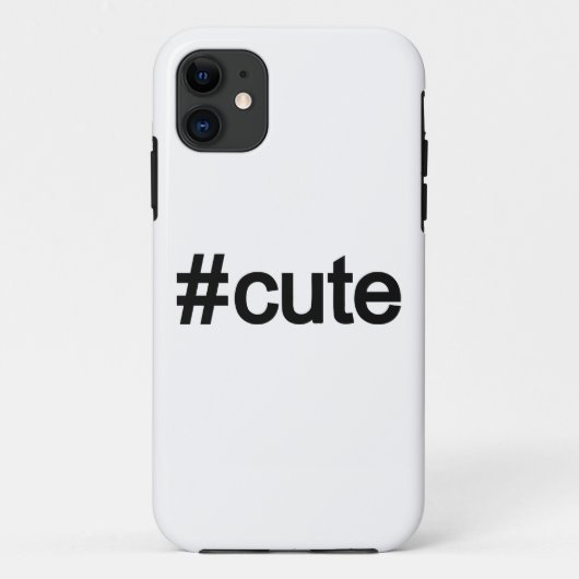 Hashtag # Cute Case-Mate iPhone Case (Achterkant)