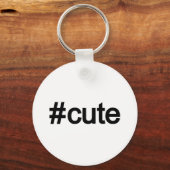 Hashtag # Cute Sleutelhanger (Voorkant)