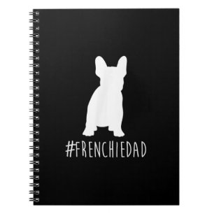 hashtag frenchie dad french bulldog dad gift notitieboek