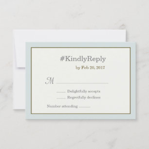 # Hashtag gepersonaliseerde blauw goud grijs bruil Kaart
