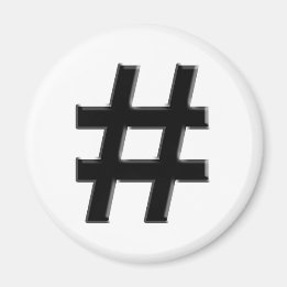 #HASHTAG - Het Symbool van het Label van de knoeib Magneet