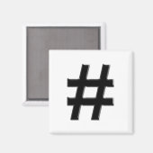#HASHTAG - Het Symbool van het Label van de knoeib Magneet (Voorkant / Achterkant)