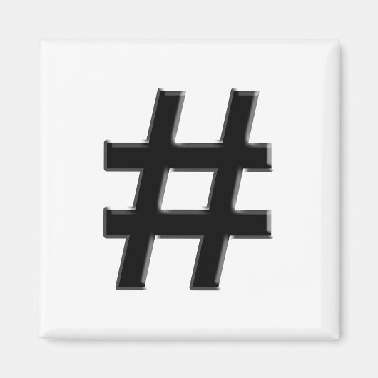 #HASHTAG - Het Symbool van het Label van de knoeib Magneet (Voorkant)