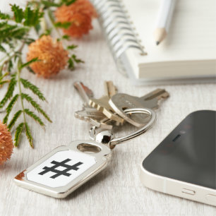 #HASHTAG - Het Symbool van het Label van de knoeib Sleutelhanger