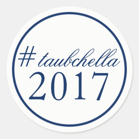 Hashtag mariage Favor & Welcome Bag Sticker - Mari (Devant)