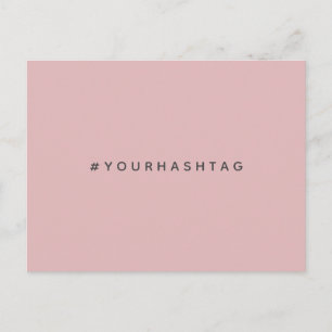 Hashtag Modern # Roze trends in sociale media Briefkaart