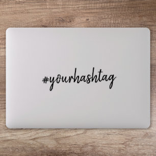 Hashtag # Moderne, minimale sociale medialaptop Sticker