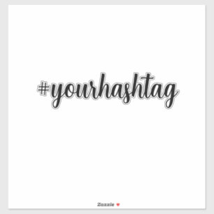 Hashtag #   Moderne minimalistische sociale media Sticker