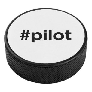 Hashtag PILOT Hockey Puck