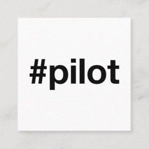 Hashtag PILOT Vierkante Visitekaartje