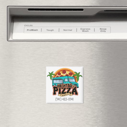 Hashtag Pizza Ordering Magnet (In Situ (Lave-vaisselle))