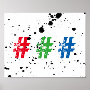hashtag poster wall