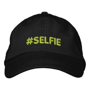 Hashtag Selfie Mode Stiches Geborduurde Pet
