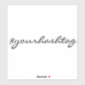 Hashtag | Stickers Mignet Script Social Media (Feuille)