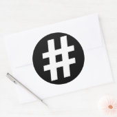 HASHTAG SYMBOOL RONDE STICKER (Envelop)