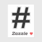 Hashtag-symbool Sticker (Vel)