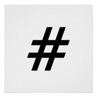hashtag-tekstsymbool letter hash label