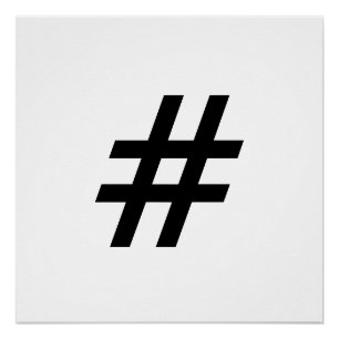 hashtag-tekstsymbool letter hash label perfect poster