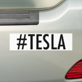 Hashtag # TESLA-bumpersticker Bumpersticker (Op auto)